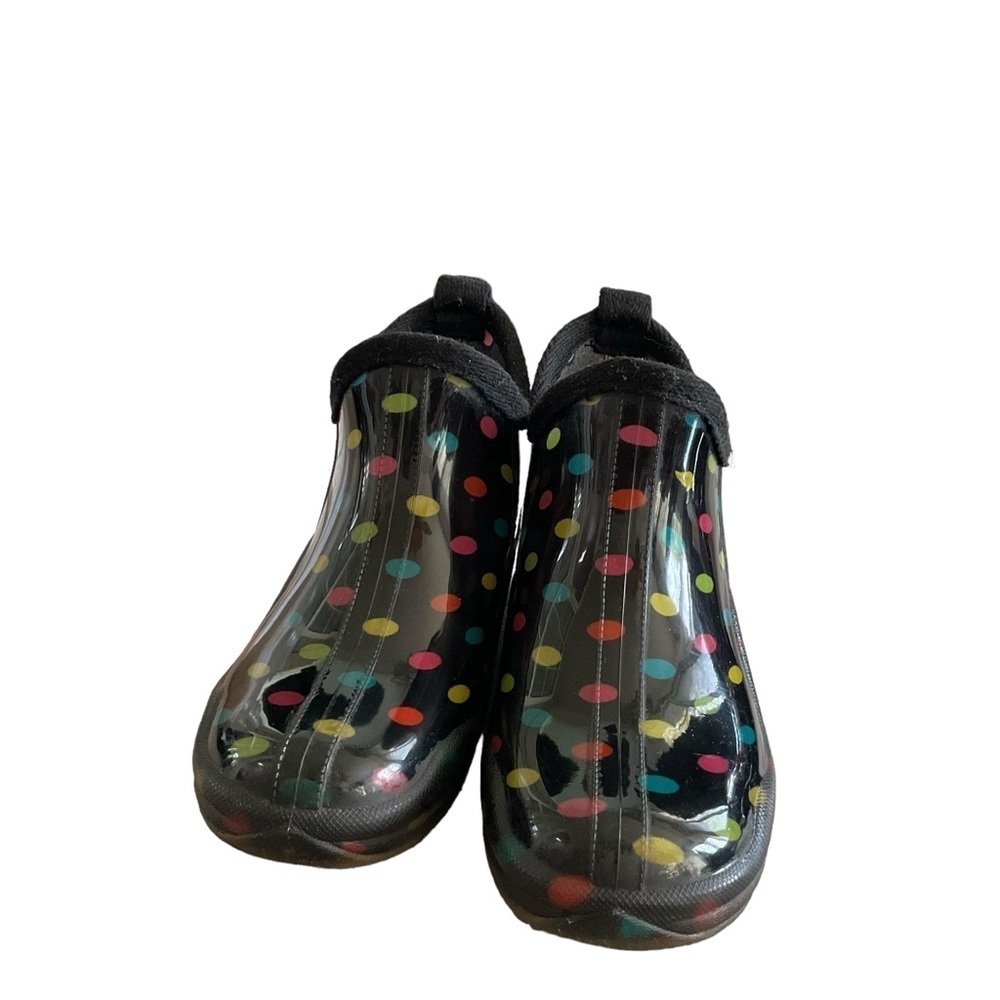 CAPELLI of NEW YORK Short Multi Color Polka Dot Rain Boot -‎ Size 6